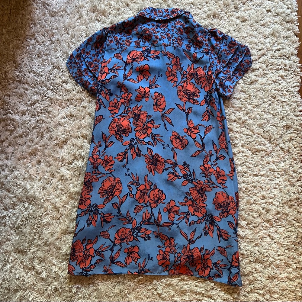 Alice + Olivia Floral-print Cupro Mini Shirt Dress - Picture 6 of 9